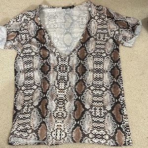 Snake Print Nasty Gal size 4 shirt